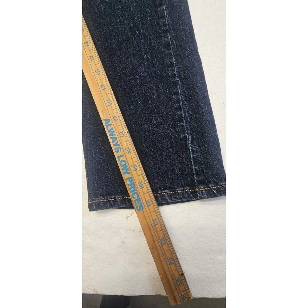 Levis 505 Regular Fit Jeans Mens 33x32 Dark Wash Indigo Straight Leg Denim